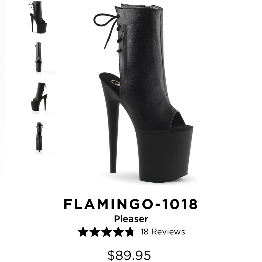PLEASER ANKLE HEELS 8” SIZE 6